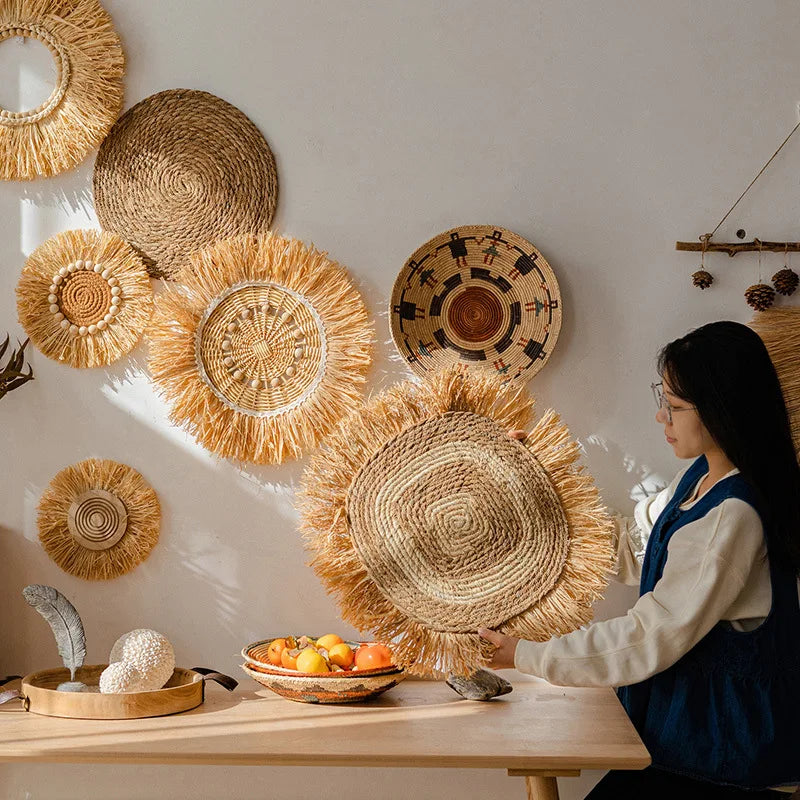 Rustic Style Handmade Straw Wall Décor