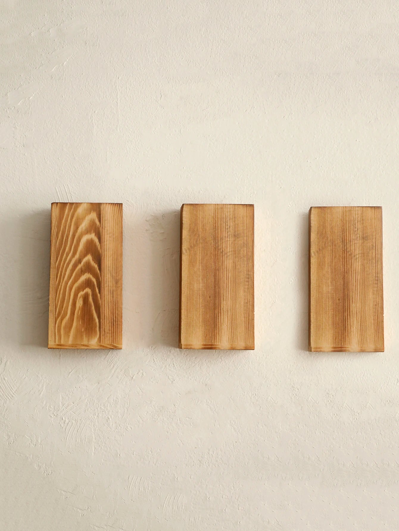 Rustic Wooden Mounted Wall Vases