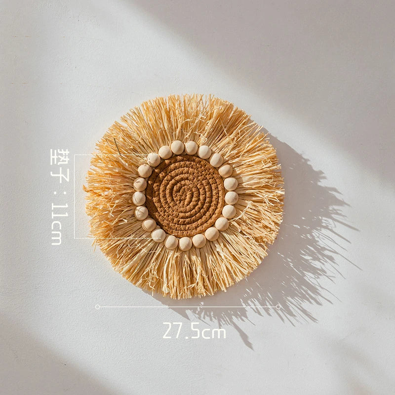 Rustic Style Handmade Straw Wall Décor