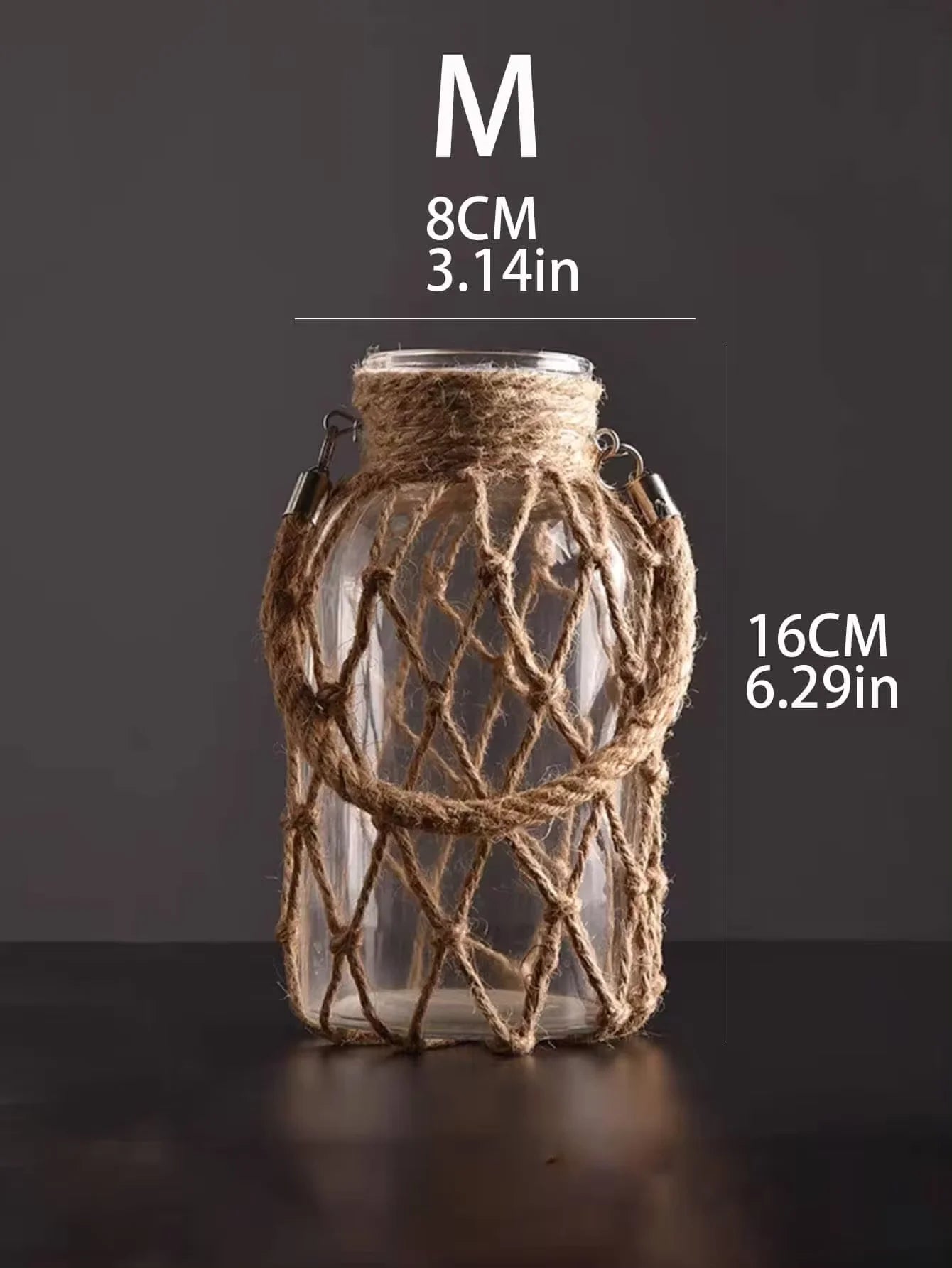 Rustic Hanging Glass Vase