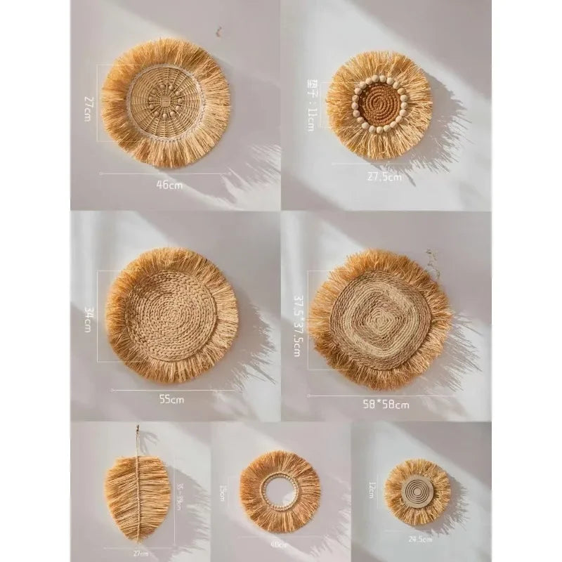 Rustic Style Handmade Straw Wall Décor