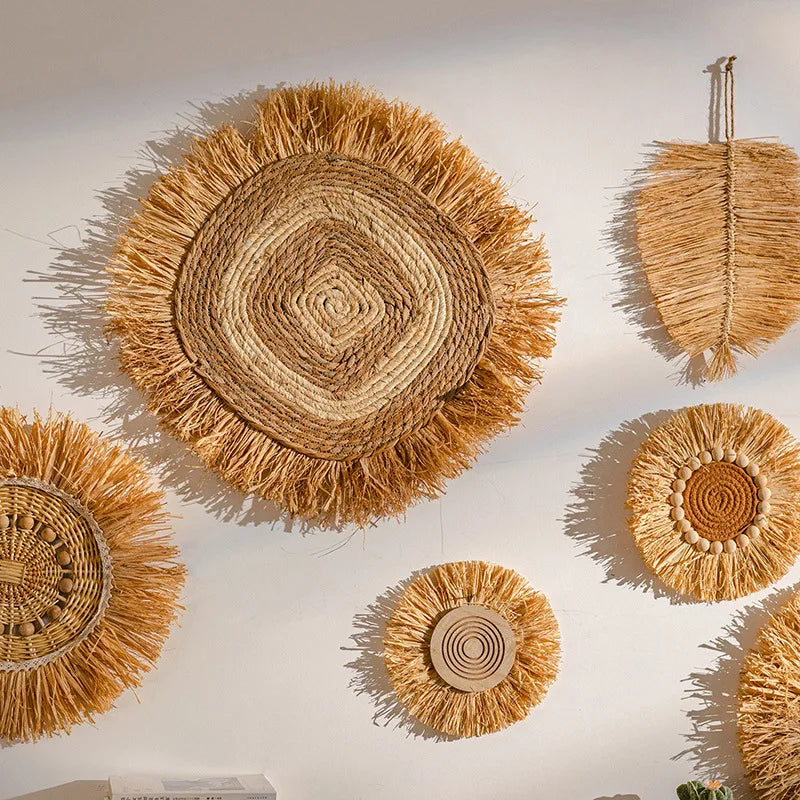 Rustic Style Handmade Straw Wall Décor