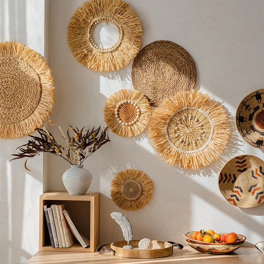 Rustic Style Handmade Straw Wall Décor