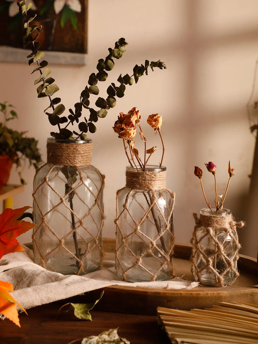 Rustic Hanging Glass Vase